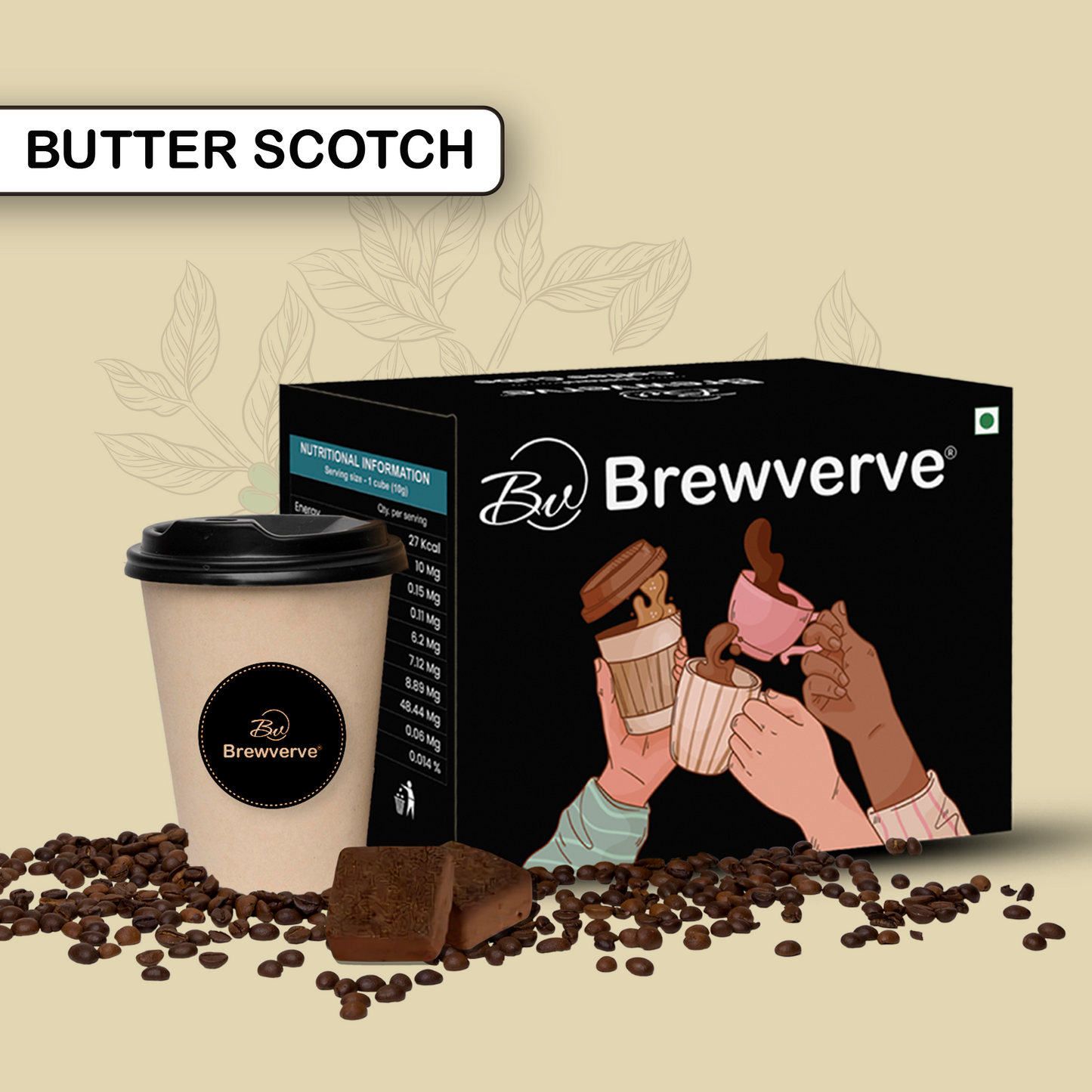 Instant Coffee Cube Butter scotch