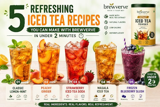 5 Refreshing Iced Tea Recipes You Can Make with Brewverve in Under 2 Minutes