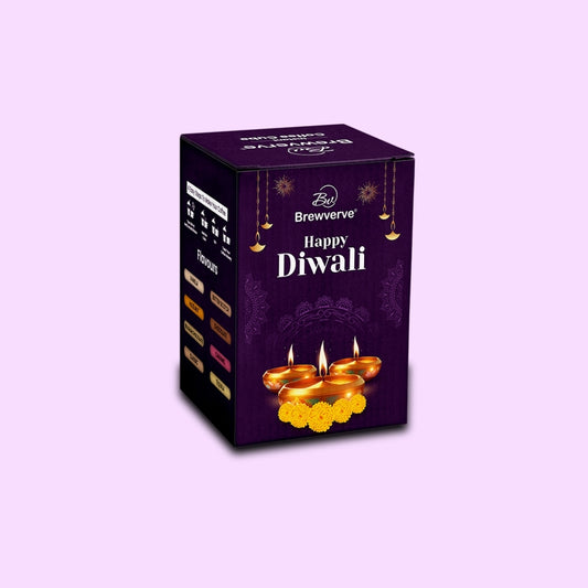 Brewverve Diwali Edition Assorted Coffee Cube Box - 6 Cubes