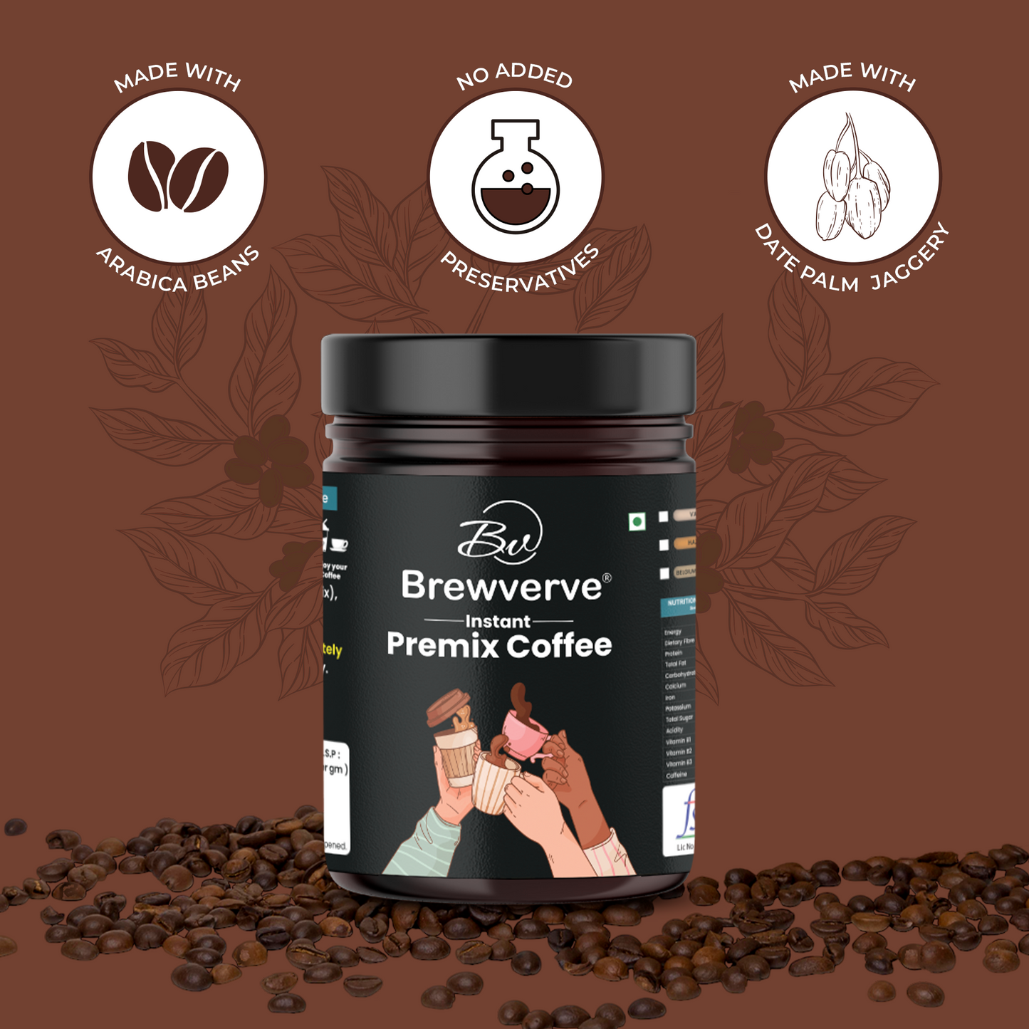 Brewverve Instant Premix Coffee Belgium Chocolate