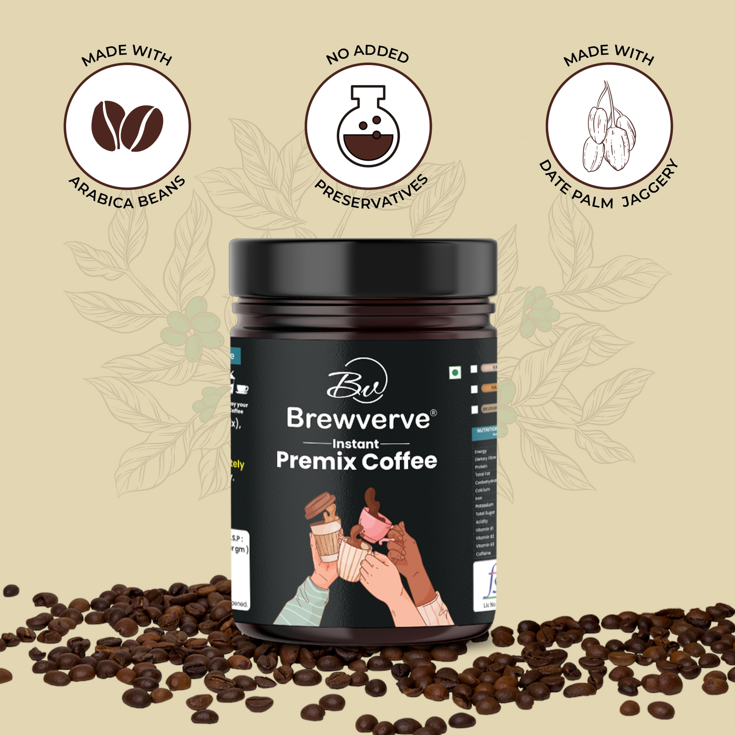 Brewverve Instant Premix Coffee Butter scotch