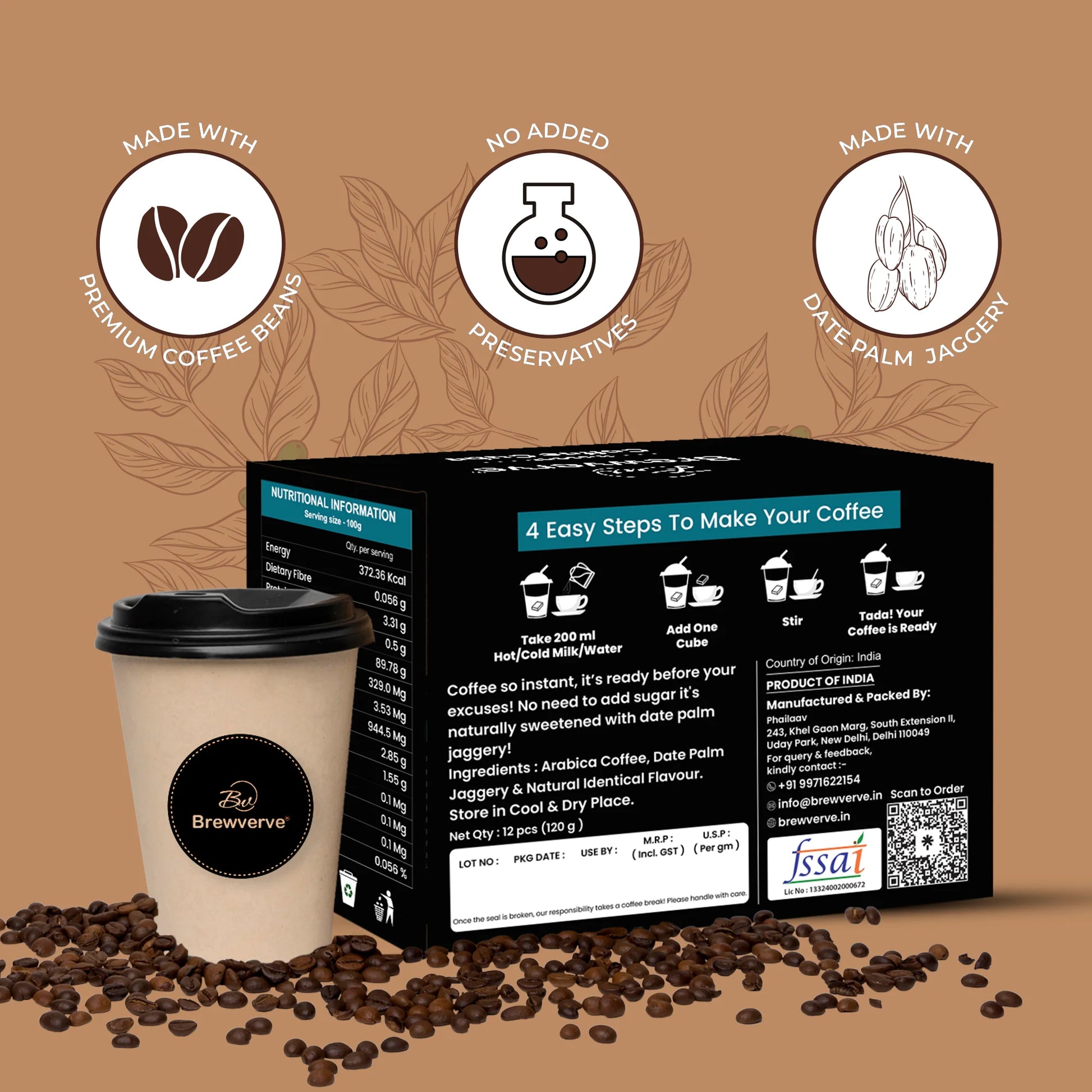 Hazelnut Coffee cube
