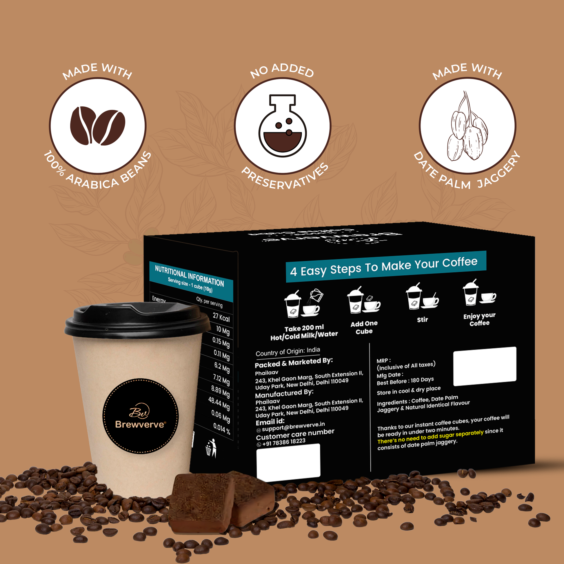 Hazelnut Coffee cube