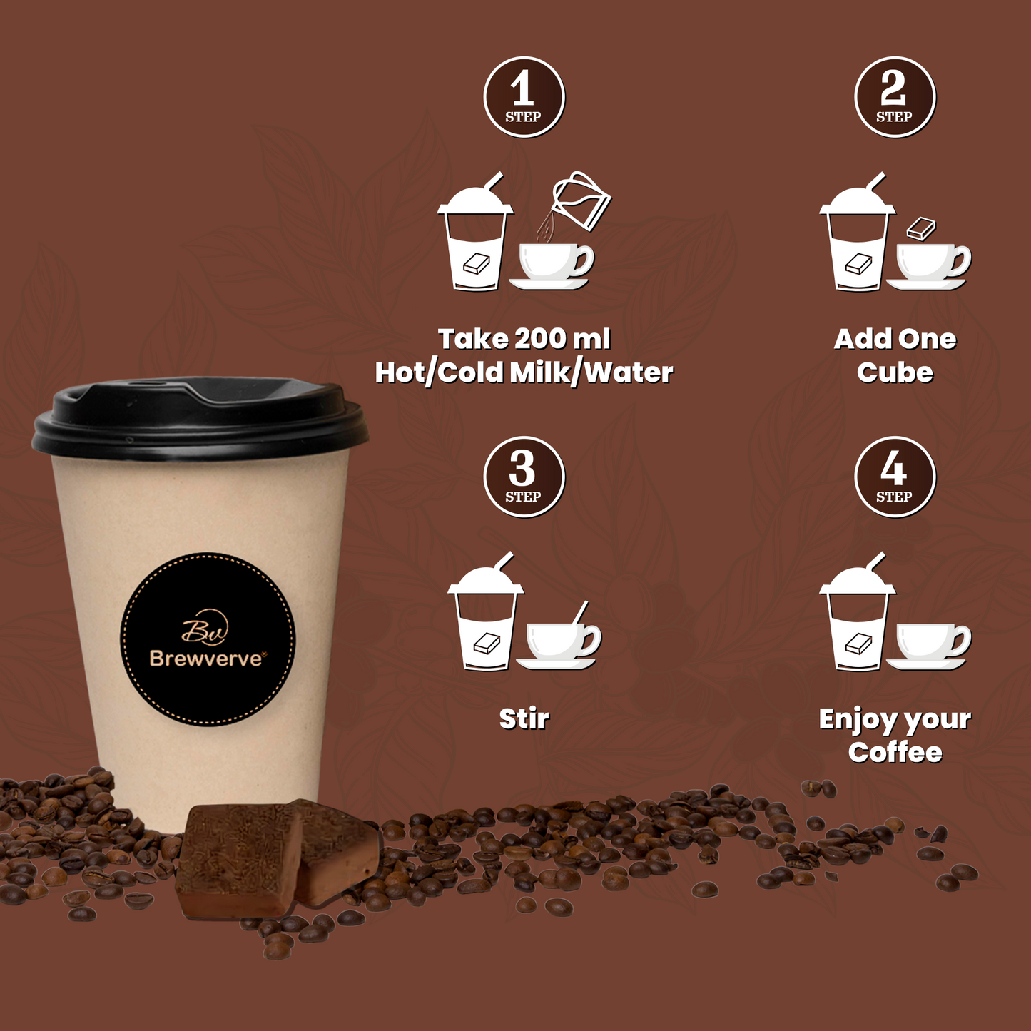 Belgium chocolate coffee cube