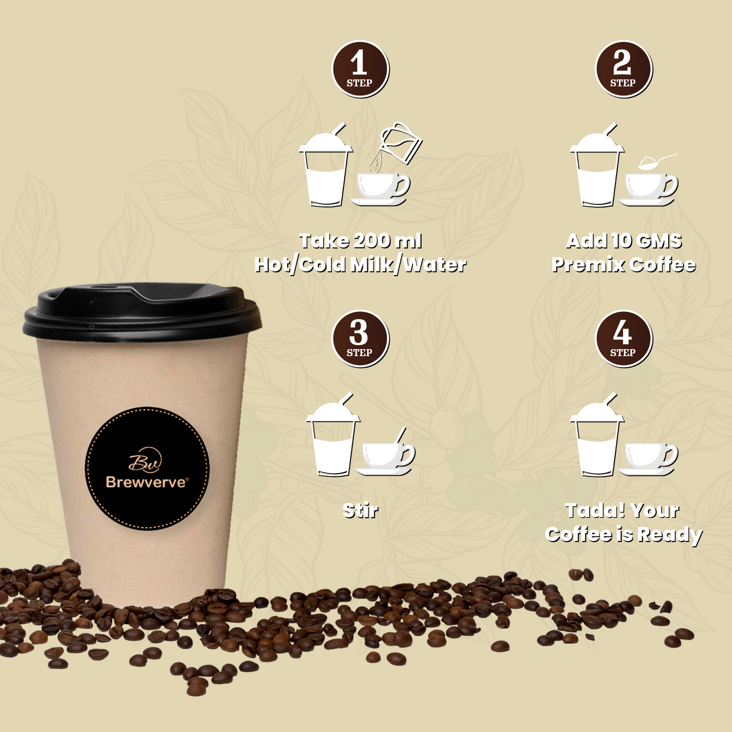 Butter scotch Coffee Premix
