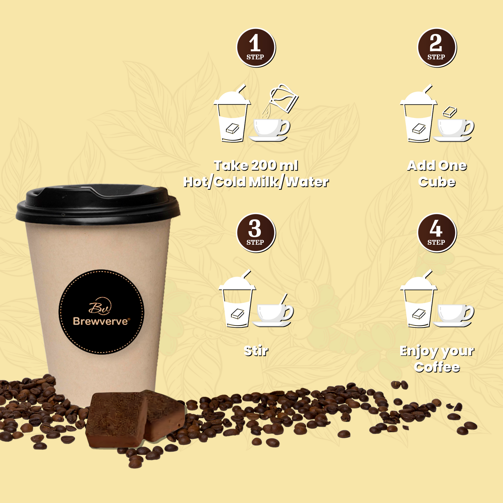 Vanilla coffee cube