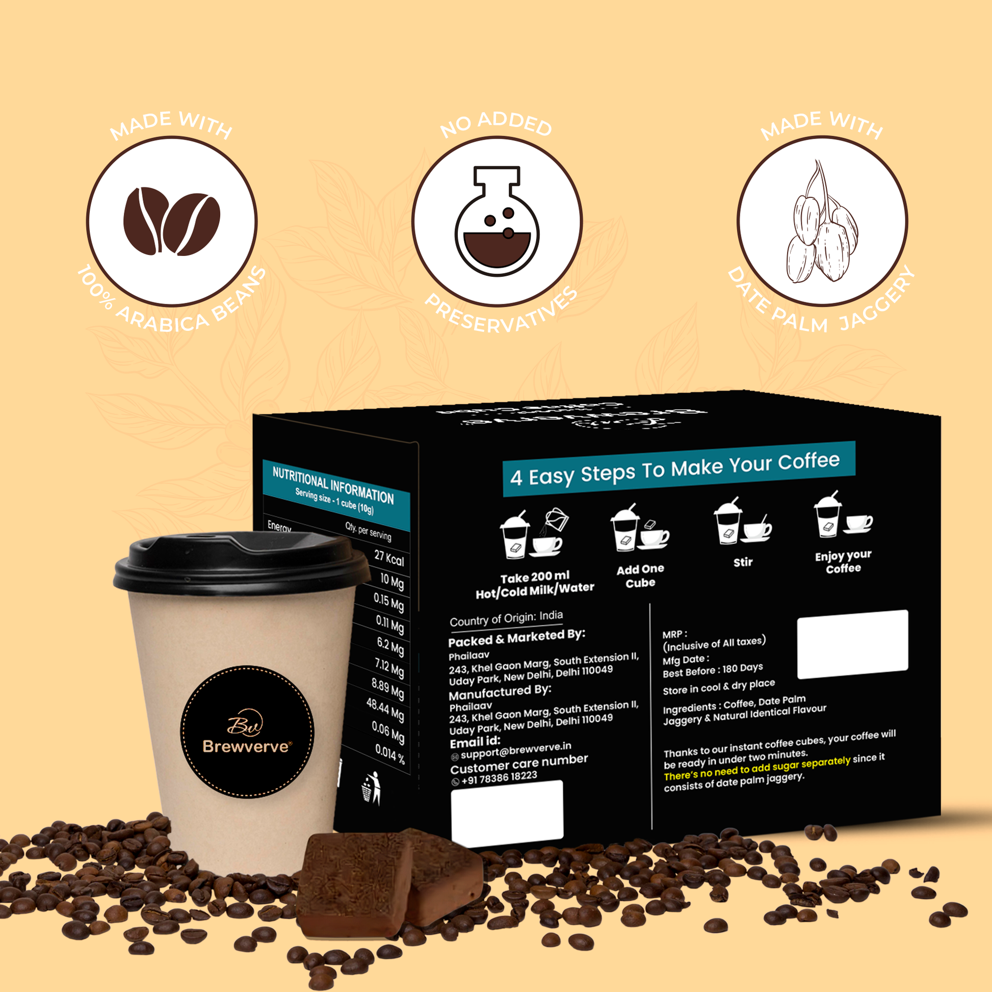 Caramel Coffee cube